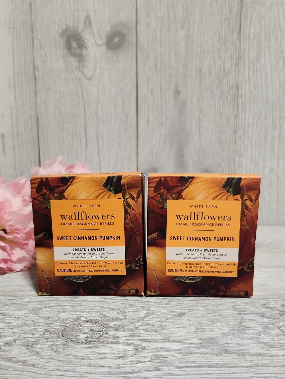 Bath & Body Works Sweet Cinnamon Pumpkin Wallflowers Fragrance Refill Bulbs (4) - Picture 3 of 5